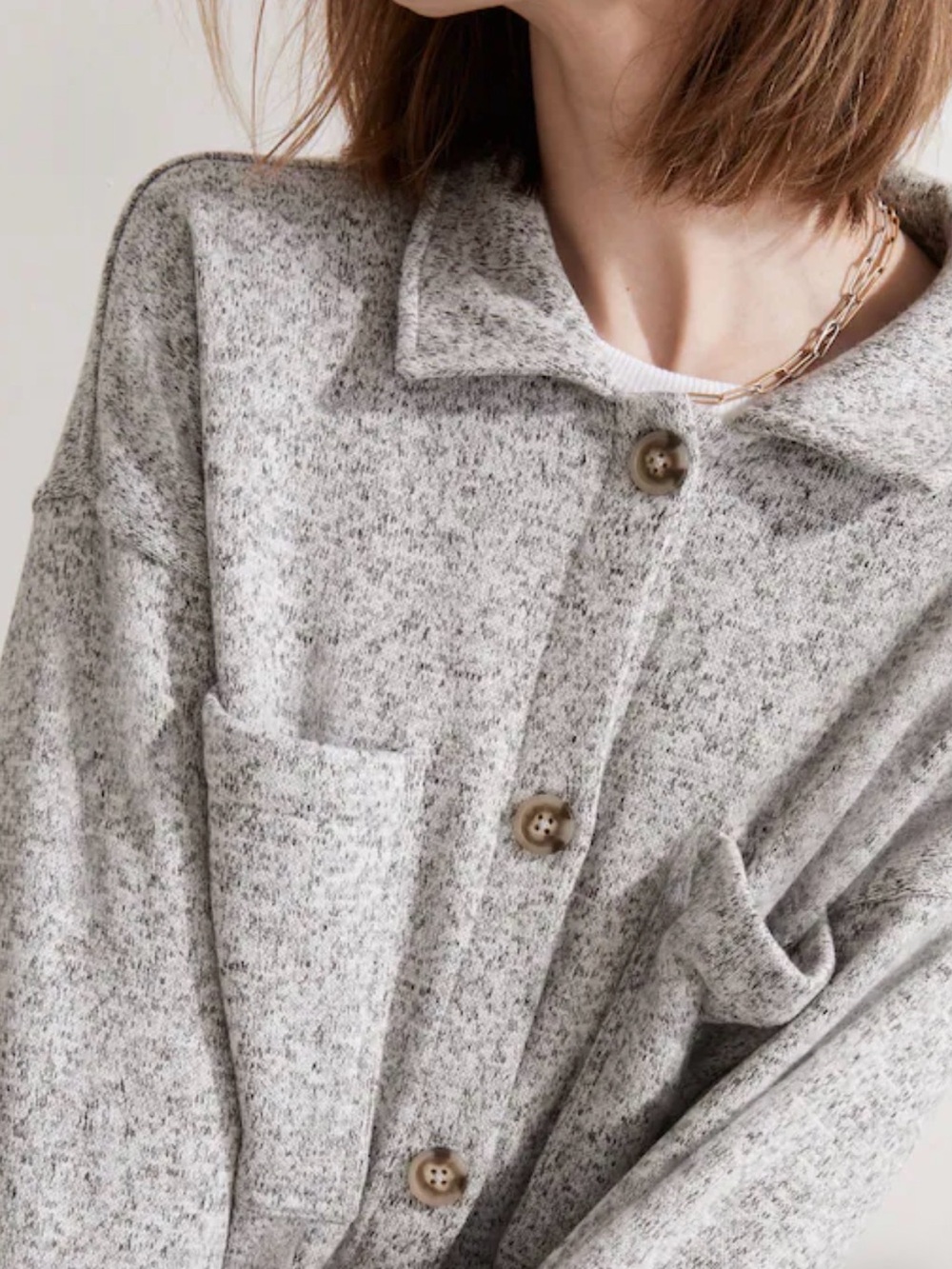 MWL Madewell (Re)sourced Sweater Fleece Shirt-Jacket Small NWOT